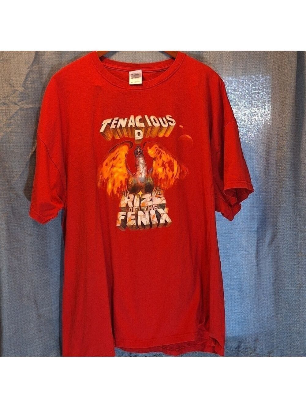 Tenacious D Rise of the Fenix Red Graphic T-Shirt Fruit of the Loom 3XL